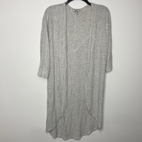 BKE by the buckle gray ribbed open cardigan size small - Picture 1 of 7